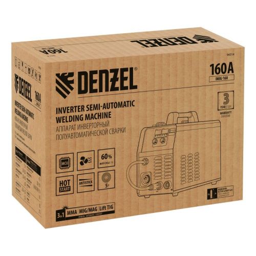 Аппарат инвертор. полуавтомат. cварки Denzel IMIG-160 Synergy-Tehinstrument