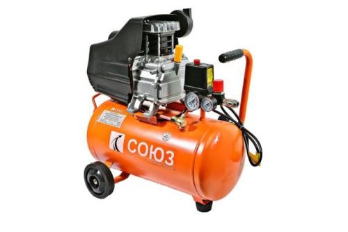 Компрессор воздушный масляный ВКС-9315С  СОЮЗ, 1,5кВт, 210л/мин, ресивер 24 л, прямой привод-Tehinstrument