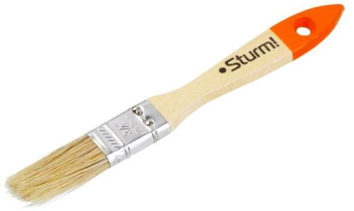 Кисть плоская "Практик" 3/4" (20мм), натуральная щетина, деревянная ручка, Sturm  PROMO-Tehinstrument