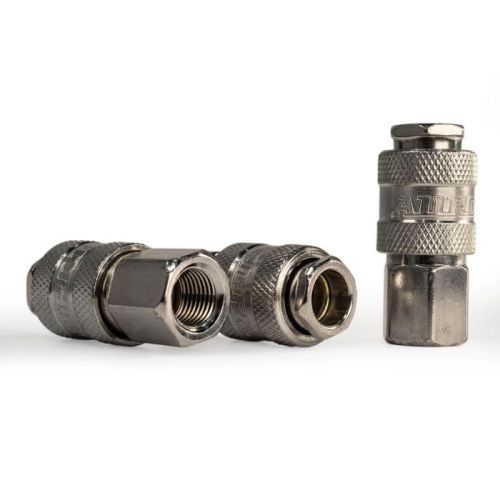 Штуцер мама с внутренней резьбой 1/4F, никелированная сталь, 50шт, Aurora-Tehinstrument