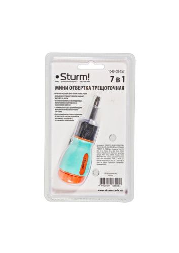 Отвертка трещоточная мини 7 в 1  Sturm-Tehinstrument
