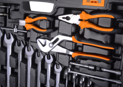 Набор инструментов, 1/2", 1/4", CrV, в кейсе 151 предмет Вихрь-Tehinstrument