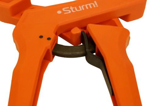 Струбцина клещеобразная с храповым механизмом, длина 255мм, зев 100мм,  Sturm-Tehinstrument