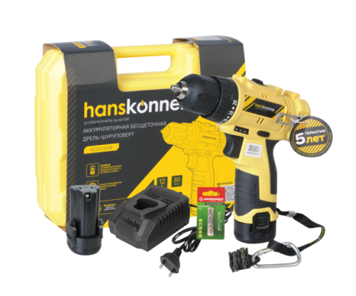 Аккумуляторный шуруповерт Hanskonner HCD1230R-Tehinstrument