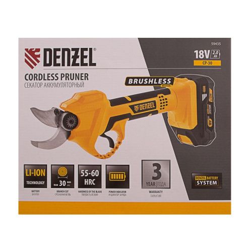 Секатор аккумуляторный Denzel CP-30-Tehinstrument