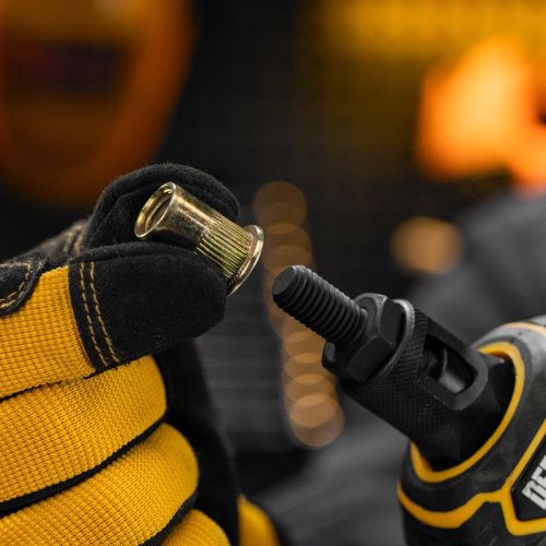 Заклепки резьбовые, стальные, оцинкованные, М10, пластиковый кейс, 35 шт. Denzel-Tehinstrument