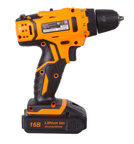 Дрель-шуруповерт Вихрь ДА-16Л-2КА с набором оснастки 65 предметов-Tehinstrument