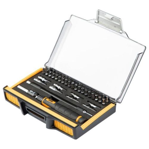 Отвертка с набором бит и торцевых головок для точных работ, гибкий привод, 48 шт, CrMo Denzel-Tehinstrument