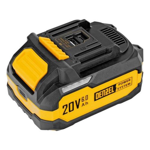 Батарея аккумуляторная Denzel BH-20-6.0, Li-Ion, USB, 20 В, 6,0 Ач-Tehinstrument