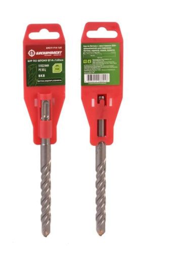 Бур SDS+ 14х160 плоский резец ВК8 спираль S4 БОЕКОМПЛЕКТ-Tehinstrument