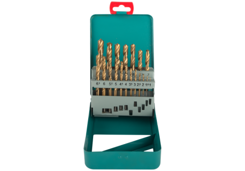 Набор сверл по металлу в МЕТАЛЛ. КЕЙСЕ,ТИТАН. ПОКР 1.0-10mm 19шт.  Sturm-Tehinstrument