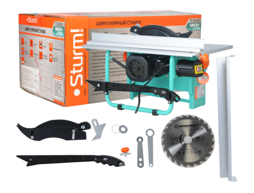 Станок распиловочный TS10420I  Sturm 1,0кВт, диск 200мм,стол 504*334мм, глубина пропила 43мм-Tehinstrument