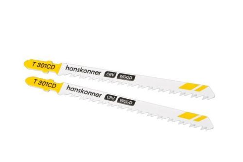 Пилки для лобзика ДЕРЕВО 2шт чист.прям рез (мяг,тверд 10-45мм) Hanskonner-Tehinstrument