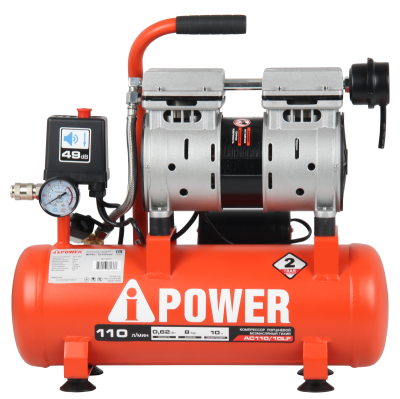 Компрессор поршневой безмасляный AC110/10LF, A-iPower-Tehinstrument