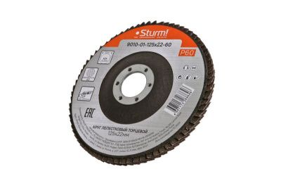 Круг зачистной, лепестковый, 125х22мм, Р60,  Sturm-Tehinstrument