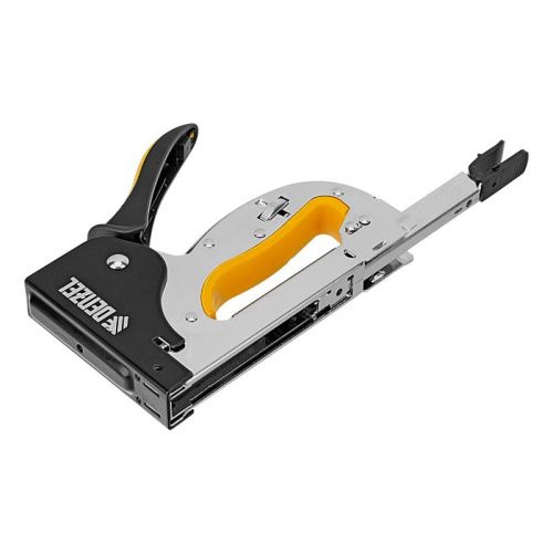 Степлер металл., скобы в комплекте, плавная регулировка удара, 2К рукоятка, тип 53, 4-14 мм Denzel-Tehinstrument