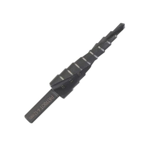 Сверло по металлу ступенчатое (4х12 мм, шаг 1 мм), PATRIOT-Tehinstrument