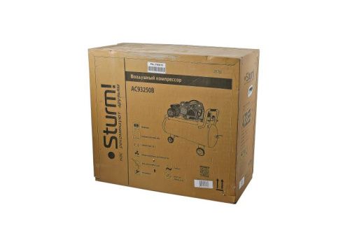 Компрессор воздушный масляный  Sturm AC93250B, 2,4кВт, 370 л/мин,50л,,ременной привод-Tehinstrument