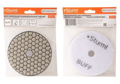 Круг шлифовальный гибкий  Sturm 9012-D100-BUFF-Tehinstrument