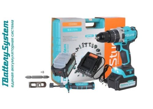 Аккумуляторный шуруповерт  Sturm CD2080I 1BatterySystem-Tehinstrument