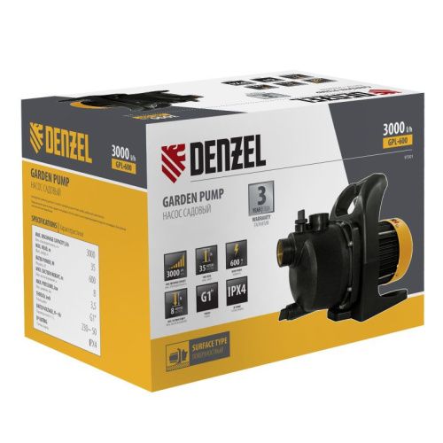 Садовый поверхностный насос Denzel GPL600-Tehinstrument
