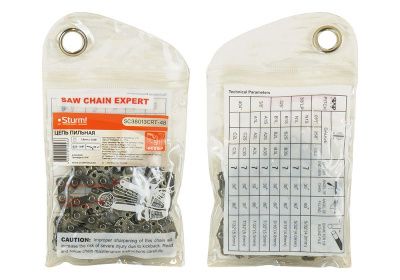 Цепь 48 звеньев, паз 0,050", шаг 0,375, КРУГЛЫЙ ХРОМИРОВАННЫЙ, КАЛЕНЫЙ зуб, Sturm-Tehinstrument