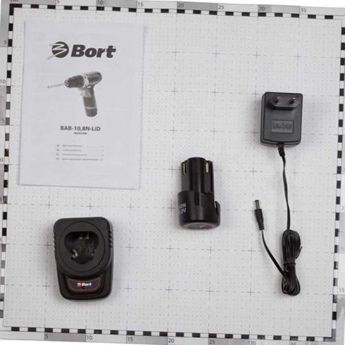 Аккумуляторный шуруповерт Bort BAB-10,8N-LiD (дрель-шуруповерт Борт 10,8н), 98292268-Tehinstrument