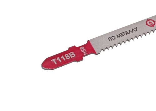 Пилки для лобзика по металлу T118B, 5 шт,  76х50мм, шаг зуба 2мм, тонкий прямой рез, HSS, БОЕКОМПЛЕКТ-Tehinstrument