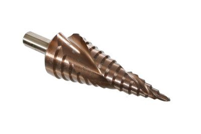 Сверло ступенчатое по металлу 4-30мм шаг 2мм Р6М5+COBALT спираль БОЕКОМПЛЕКТ-Tehinstrument