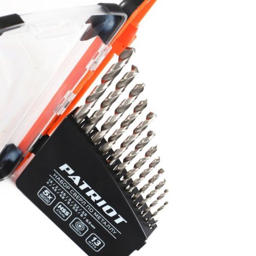 Набор сверл по металл(1.5-6.5 мм, 13 шт.), Patriot-Tehinstrument