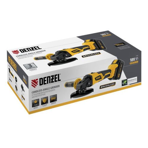 Машина углошлифовальная аккумуляторная бесщет. Denzel BLG-IB-18-125-4-Tehinstrument