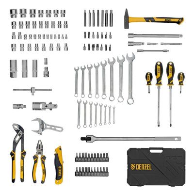 Набор инструментов 122 предмета Denzel, пластиковый кейс-Tehinstrument