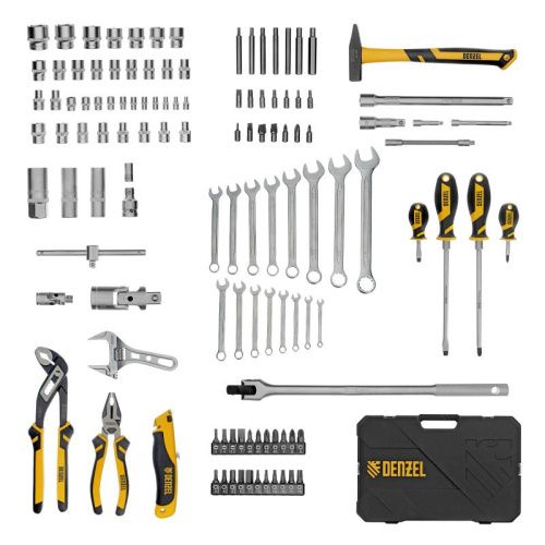 Набор инструментов 122 предмета Denzel, пластиковый кейс-Tehinstrument