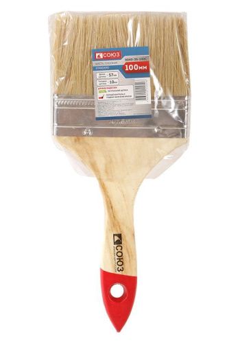 Кисть плоская Standard 4" (100 мм), натуральная щетина СОЮЗ-Tehinstrument