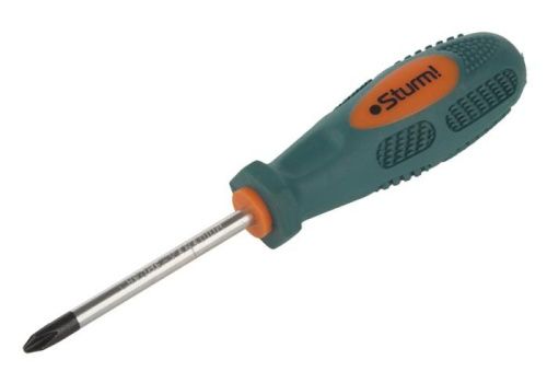 Отвертка крестовая, PH2x75мм, CrV, магнитный наконечник,  Sturm-Tehinstrument