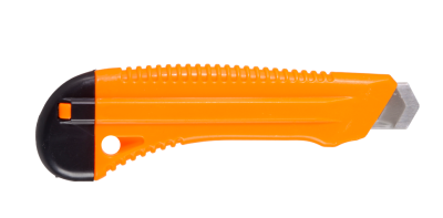 Нож с выдвижным лезвием 18 мм, пластиковый корпус, металлическая направляющая, Вихрь-Tehinstrument