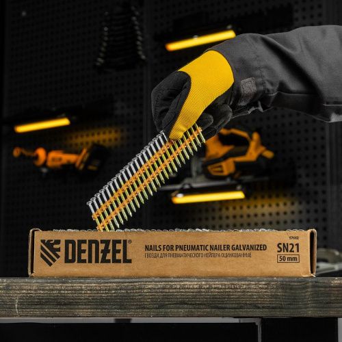 Гвозди для пнев. нейлера (оцинк.), длина - 50 мм, диам. - 2,9 мм, 2000 шт. Denzel-Tehinstrument