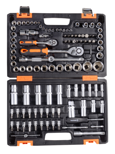 Набор инструментов, 1/2", 1/4", CrV, в кейсе 108 предметов Вихрь-Tehinstrument