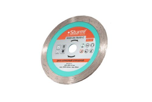 Алмазный диск, сухая резка, сплошной 76x10x1 мм, для CAG1276C  Sturm-Tehinstrument