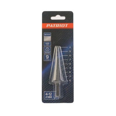 Сверло по металлу ступенчатое (4х12 мм, шаг 1 мм), PATRIOT-Tehinstrument