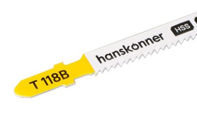 Пилки для лобзика по металлу 2шт, T118B (лист 3-5мм, проф.10-30мм) Hanskonner-Tehinstrument