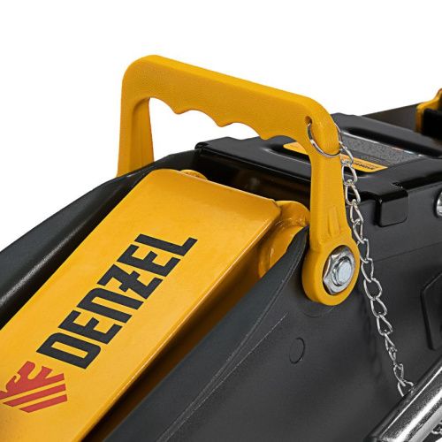 Домкрат гидравлический подкатной с фиксатором, 2,8 т, 135-385 мм, в кейсе Denzel-Tehinstrument