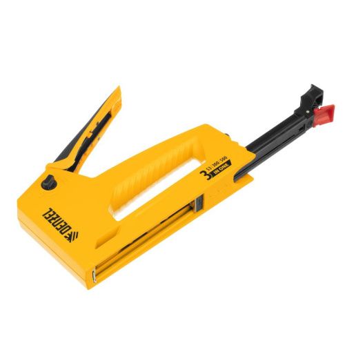 Степлер мебельный, алюминиевый корпус, тип 53, 6-14 мм, тип 300, 15 мм, тип 500, 15 мм Denzel-Tehinstrument