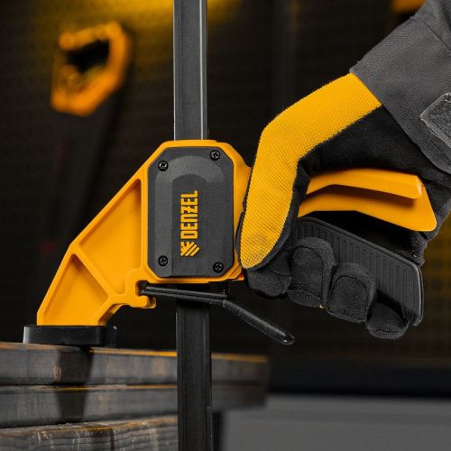 Струбцина F-образная, быстрозажимная, 450 х 80 мм, усиленный нейлоновый корпус Denzel-Tehinstrument