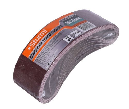 Шлифлента, 76x533мм, Р100, 10 шт,  Sturm-Tehinstrument