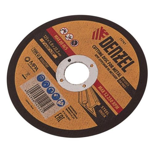 Круг отрезной по металлу, 125 х 1 х 22.2 мм Denzel-Tehinstrument
