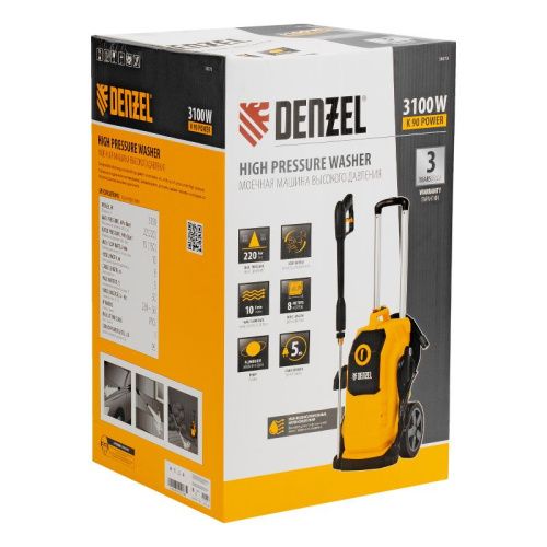 Моечная машина высокого давления K 90 Power, 3100 Вт, 220 бар, 600 л/ч, асинх. двиг.// Denzel-Tehinstrument