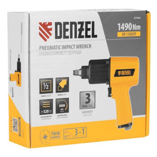 Ударный пневмогайковерт Denzel IW1500SP-Tehinstrument