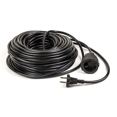 Удлинитель силовой QUATTRO ELEMENTI УХ10-101 - 30 м, провод ПВС 2х1,0 мм2, 1 литая роз.-Tehinstrument