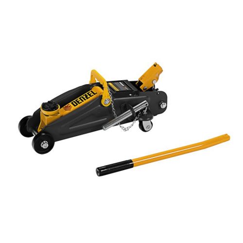 Домкрат гидравлический подкатной с фиксатором, 2 т, 130-330 мм Denzel-Tehinstrument